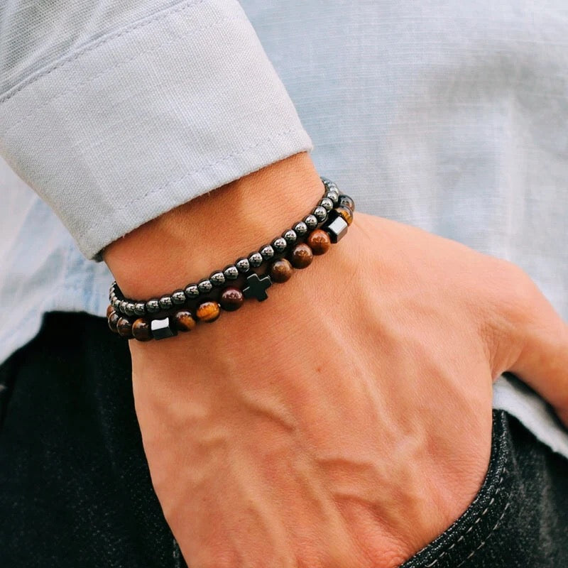 Ensemble de bracelet avec croix