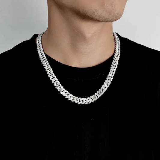 collier chaîne cubaine «ice »